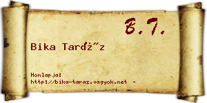 Bika Taráz névjegykártya